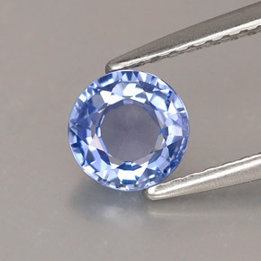 Zaffiro naturale blu da 0,83 ct, taglio rotondo, VS