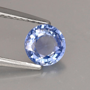 Zaffiro naturale blu da 0,83 ct, taglio rotondo, VS