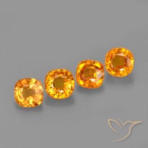 1.67ctw Naturale Arancio Medio Zaffiro, Cuscino, VVS-VS