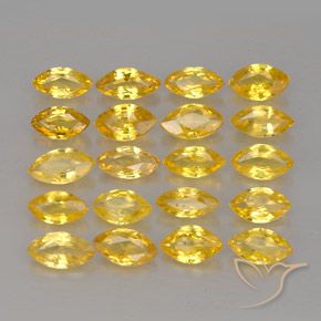 Zaffiro naturale giallo da 2,53 ct, marchesa, VVS-VS