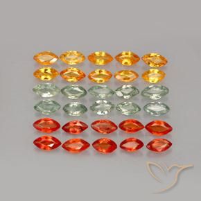 Zaffiro naturale multicolore da 4,37 ct, marchesa, VVS-VS