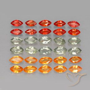 Zaffiro naturale multicolore da 3,48 ct, marchesa, VVS-VS