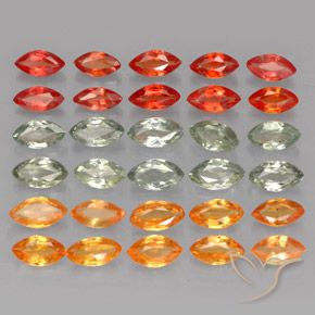 Zaffiro naturale multicolore da 3,48 ct, marchesa, VVS-VS