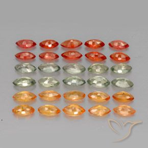 Zaffiro naturale multicolore da 3,48 ct, marchesa, VVS-VS