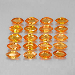 Zaffiro naturale arancione da  ct, marchesa, VVS-VS