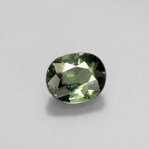 Zaffiro naturale verde da 0,79 ct, taglio ovale, VVS-VS