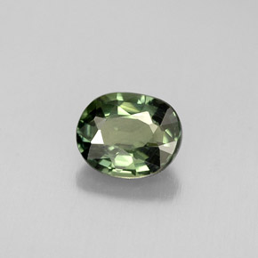 Zaffiro naturale verde da 0,79 ct, taglio ovale, VVS-VS