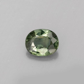 Zaffiro naturale verde da 0,69 ct, taglio ovale, VS