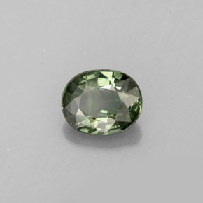 Zaffiro naturale verde da 0,69 ct, taglio ovale, VS