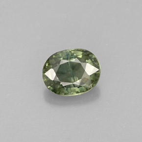 Zaffiro naturale verde da 0,87 ct, taglio ovale, VS