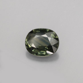 Zaffiro naturale verde da 0,76 ct, taglio ovale, VS