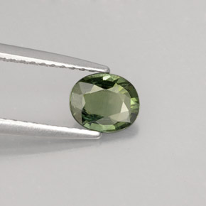 Zaffiro naturale verde da 0,68 ct, taglio ovale, VVS-VS