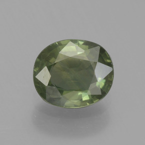 Zaffiro naturale verde da 0,65 ct, taglio ovale, VVS-VS