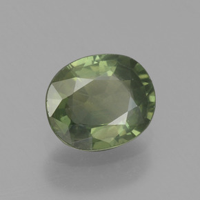 Zaffiro naturale verde da 0,65 ct, taglio ovale, VVS-VS