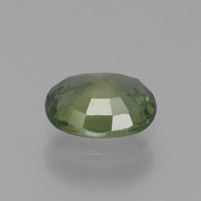 Zaffiro naturale verde da 0,65 ct, taglio ovale, VVS-VS