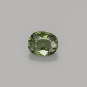 Zaffiro naturale verde da 0,82 ct, taglio ovale, VS