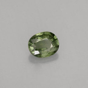 Zaffiro naturale verde da 0,82 ct, taglio ovale, VS