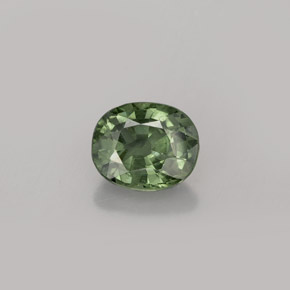 Zaffiro naturale verde da 1,04 ct, taglio ovale, VS