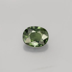 Zaffiro naturale verde da 0,83 ct, taglio ovale, VS
