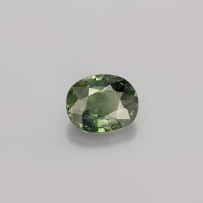 Zaffiro naturale verde da 0,83 ct, taglio ovale, VS
