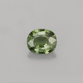 Zaffiro naturale verde da 0,89 ct, taglio ovale, VS