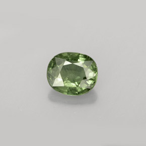 Zaffiro naturale verde da 0,84 ct, taglio ovale, VS