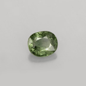 Zaffiro naturale verde da 0,84 ct, taglio ovale, VS