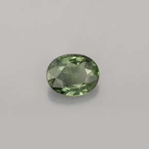 Zaffiro naturale verde da 0,79 ct, taglio ovale, VS
