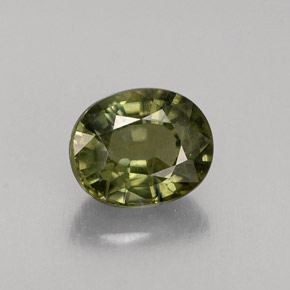 Zaffiro naturale verde da 0,96 ct, taglio ovale, VS