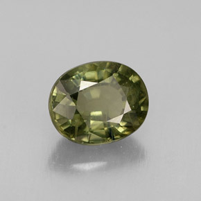 Zaffiro naturale verde da 0,96 ct, taglio ovale, VS