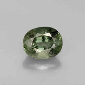 Zaffiro naturale verde da 0,94 ct, taglio ovale, VS