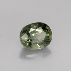 Zaffiro naturale verde da 0,94 ct, taglio ovale, VS