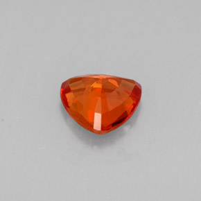 Zaffiro naturale arancione da 0,65 ct, trillion, VVS-VS