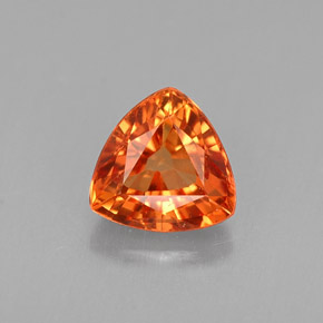 Zaffiro naturale arancione da 0,91 ct, trillion, VVS-VS