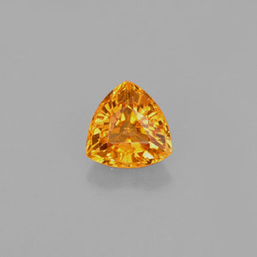 Zaffiro naturale arancione da 0,88 ct, trillion, VS