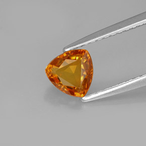Zaffiro naturale arancione da 1,00 ct, trillion, VS