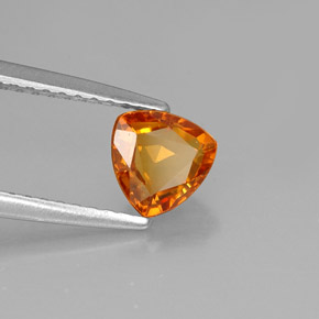 Zaffiro naturale arancione da 1,00 ct, trillion, VS