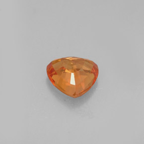 Zaffiro naturale arancione da 0,77 ct, trillion, VVS-VS