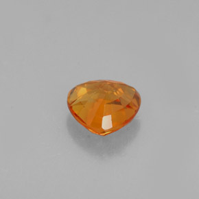 Zaffiro naturale arancione da 0,84 ct, trillion, VVS-VS