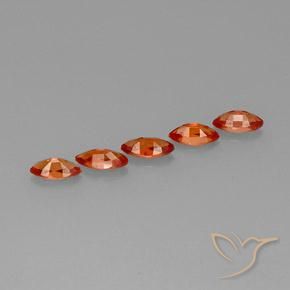 Gemme di Zaffiro Arancio Medio naturale da 2.58 ct, Taglio marquise, VVS-VS