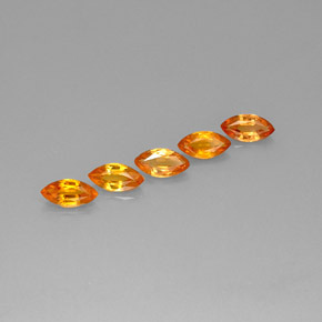 Zaffiro naturale arancione da 2,76 ct, marchesa, VVS-VS