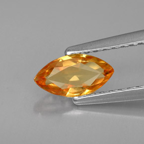 Zaffiro naturale giallo da 0,79 ct, marchesa, VVS-VS