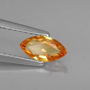 Zaffiro naturale giallo da 0,79 ct, marchesa, VVS-VS