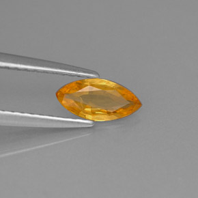 Zaffiro naturale giallo da 0,50 ct, marchesa, VS