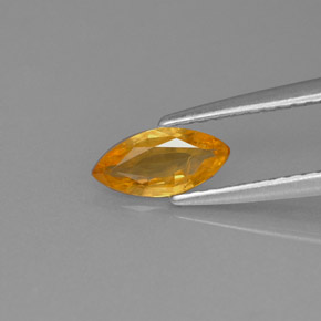 Zaffiro naturale giallo da 0,50 ct, marchesa, VS