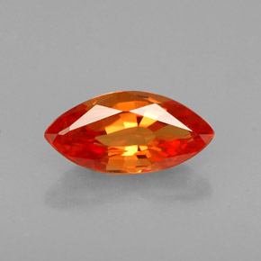Zaffiro naturale arancione da 0,97 ct, marchesa, VVS