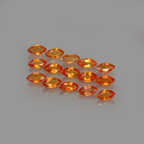 Zaffiro naturale arancione da  ct, marchesa, VVS-VS