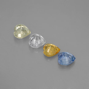 Zaffiro naturale multicolore da 1,41 ct, a forma di cuore, VVS-VS