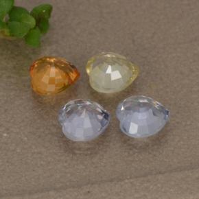 Zaffiro naturale multicolore da 1,38 ct, a forma di cuore, VVS-VS