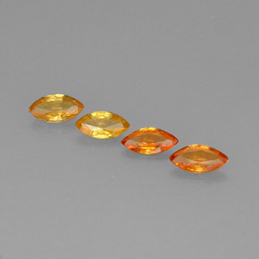 Zaffiro naturale arancione da  ct, marchesa, VVS-VS